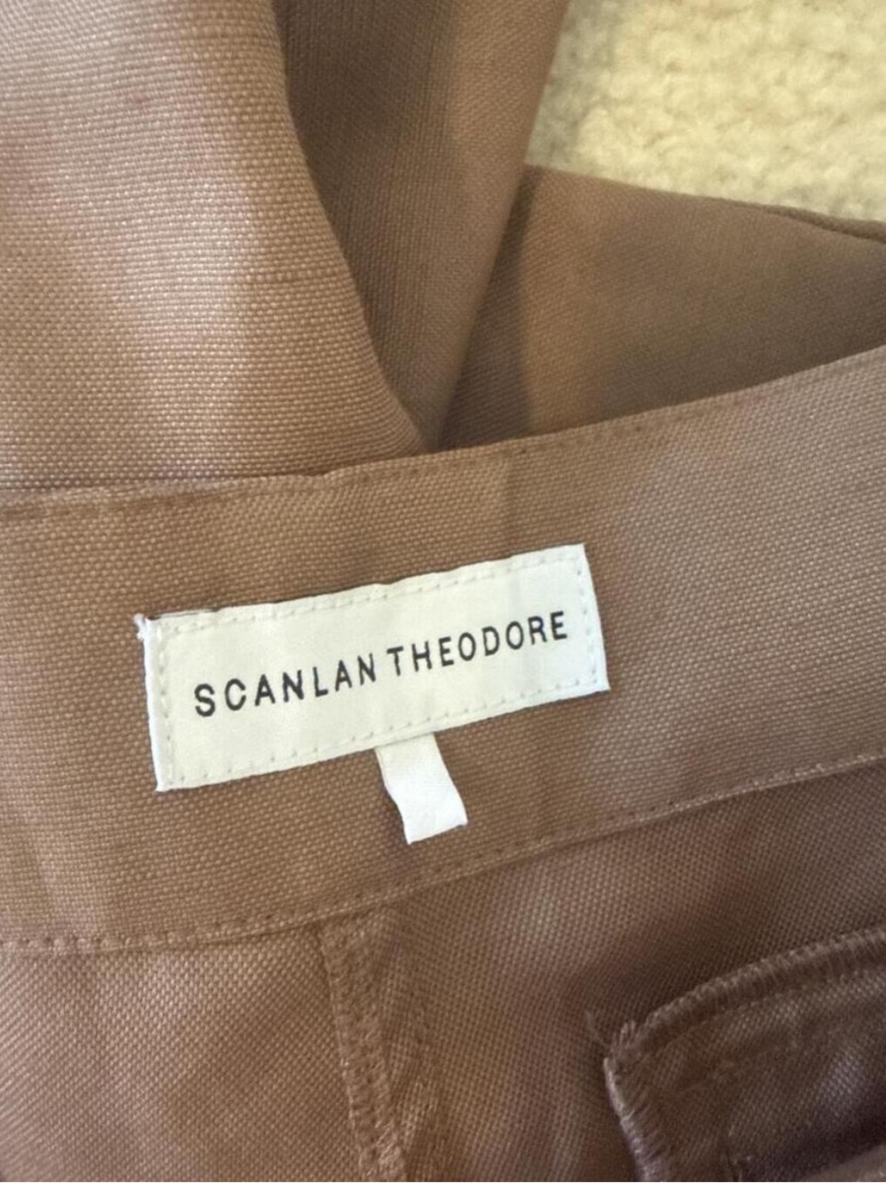 NWT matching set scanlan Theodore linen set cargo camisole+  cropped cargo pants - Picture 12 of 14